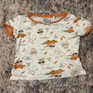 Kids' Fun Graphic Tee with Orange Accents